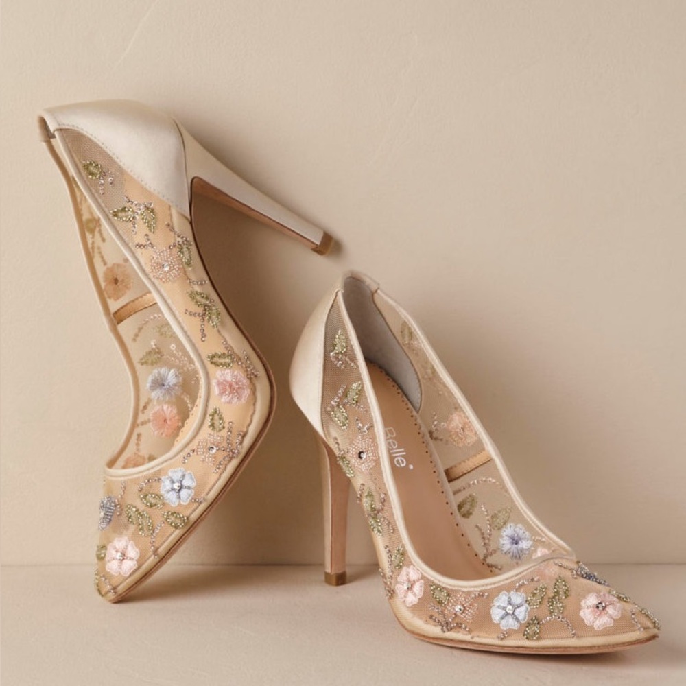 Bella Belle Sierra Elegant Embroidered Heels